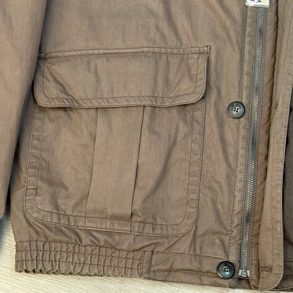 Vintage London Fog Men XL Long Brown Chore Barn Work Coat Quilted Flannel Liner - Picture 5 of 15